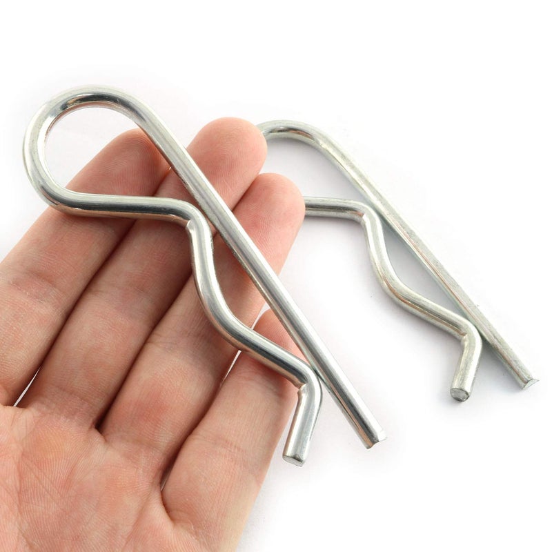 LQ Industrial 2 PCS Stainless Steel R Clips Spring Retaining Wire Hair Pins Lynch Cotter M5x100 - Image 1